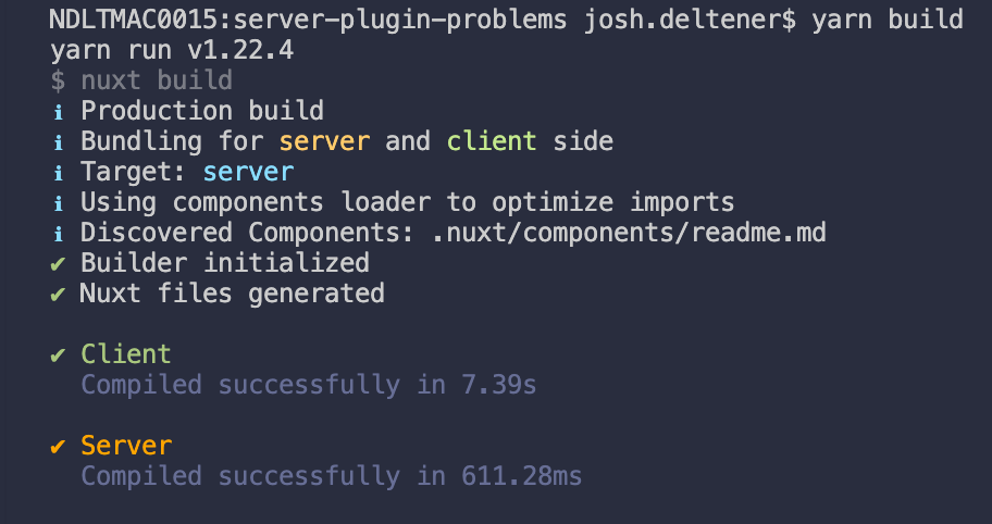 Problems with server side plugins in Nuxt